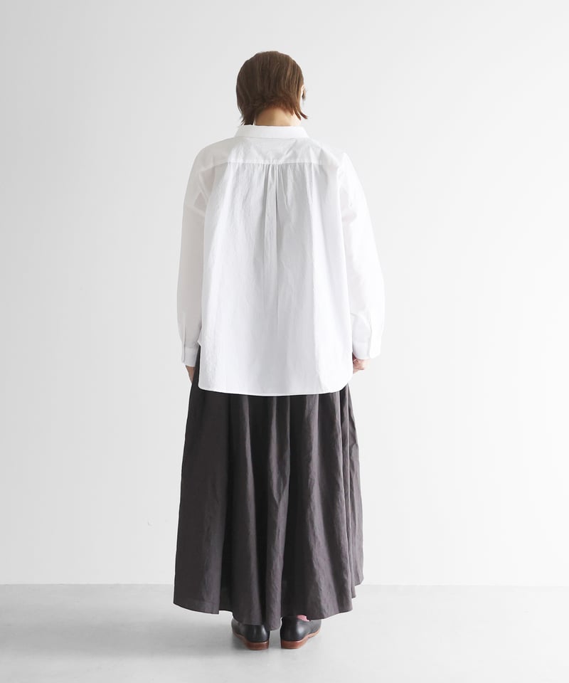 HUIS |コードレーンワイドブラウスL（白）【レディス】U102L | 絲佳