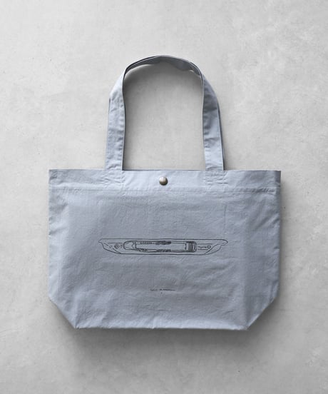 HUIS |“山口一郎×HUIS”限定トートバッグ【shuttle シャトル】（ブルーグレー）YHS001