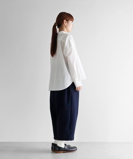 “HUIS×尾州”縮絨ウールフランネルバルーンパンツ（ダークネイビー）【ユニセックス】506