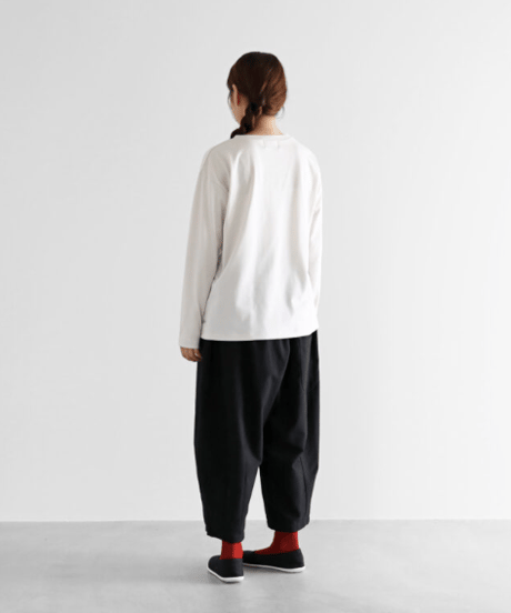 HUIS |［HUIS in house］SUVIN COTTON長袖カットソー（グレージュ）【ユニセックス】CS201
