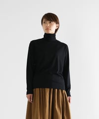 HUIS |ゆるふわコットンバンドカラー半袖ワイドブラウス