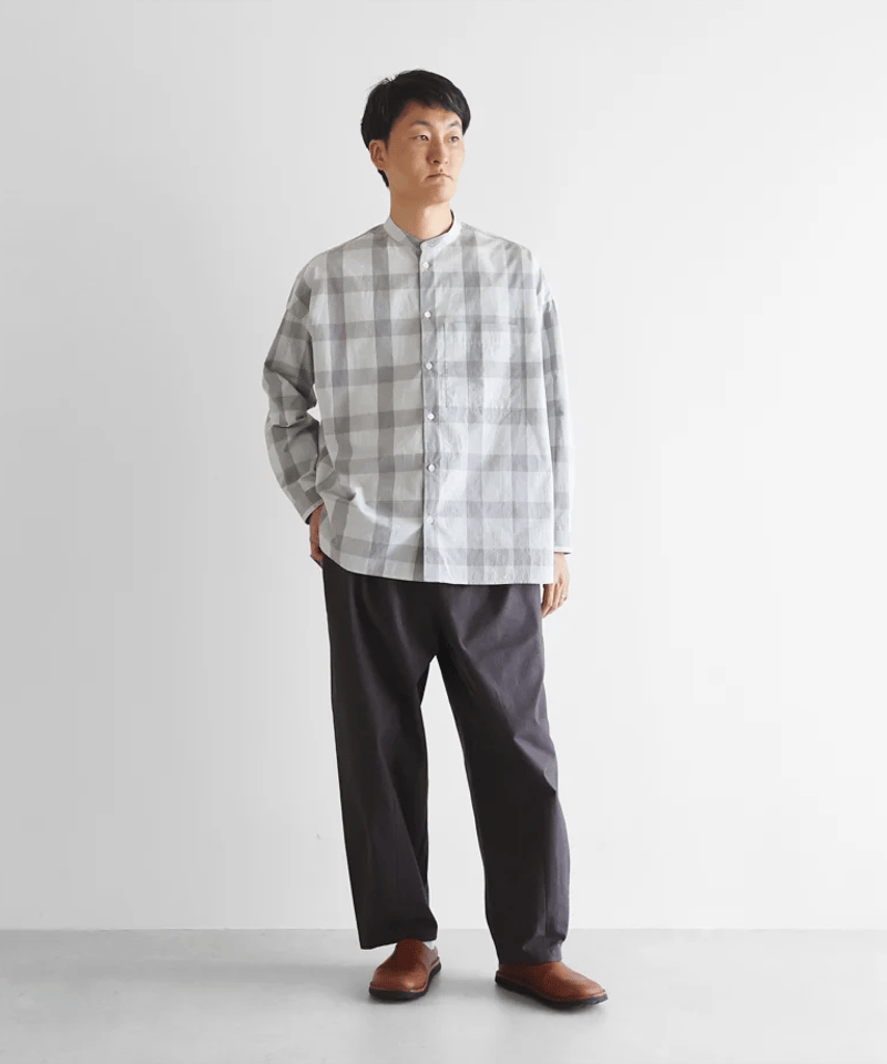 HUIS |パラシュートクロスバルーンパンツロング（ダークグレー）【ユニ