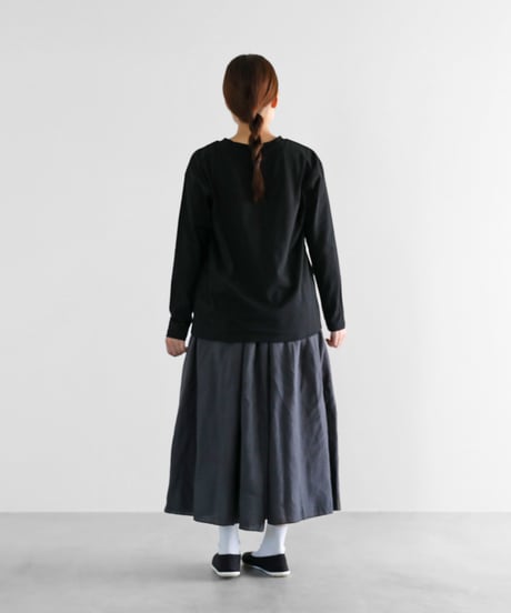 HUIS |［HUIS in house］SUVIN COTTON長袖カットソー（ブラック）【ユニセックス】CS201