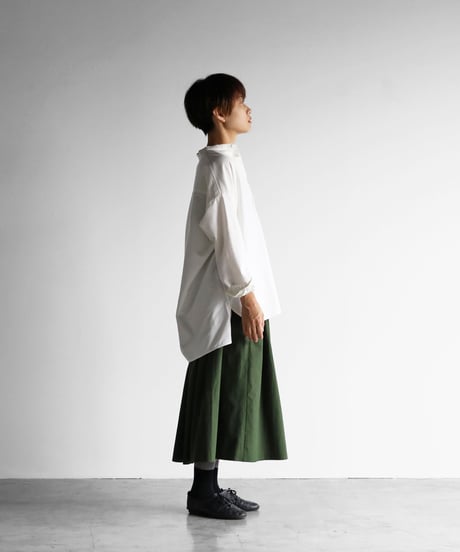 HUIS | スヴィンオックスフォードバンドカラーオーバーシャツ（きなり）【ユニセックス】015