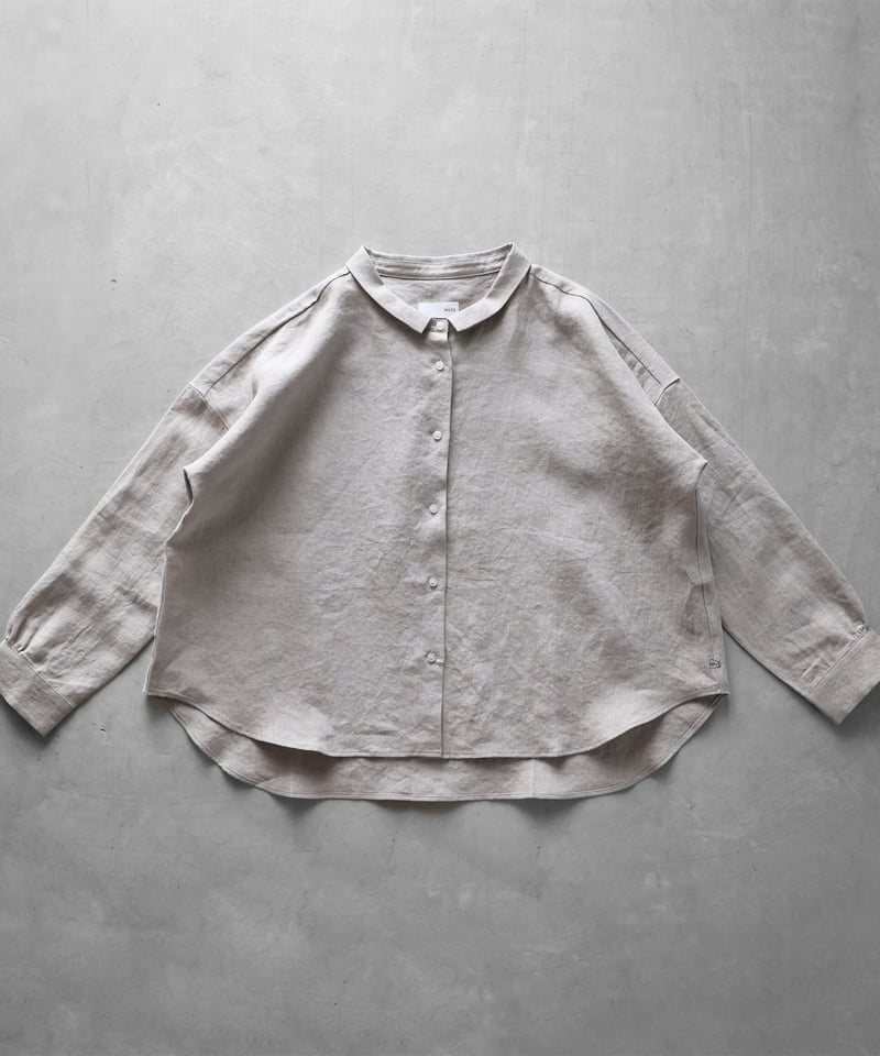 HUIS |オールドレピアリネンワイドブラウス（きなり）【レディス】U102
