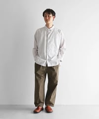HUIS | バフクロスワイドパンツ（オリーブドラブ）【ユニセックス】504