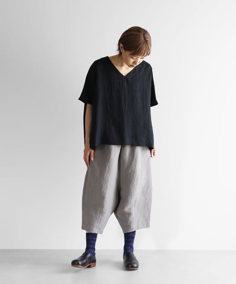 HUIS |バンブーリネンサルエルバルーンパンツ（ライトグレー）【ユニセックス】511