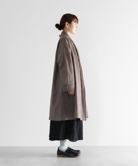 HUIS | ウォッシャブルウールロングカーディガン（チャコールブラウン）【ユニセックス】701