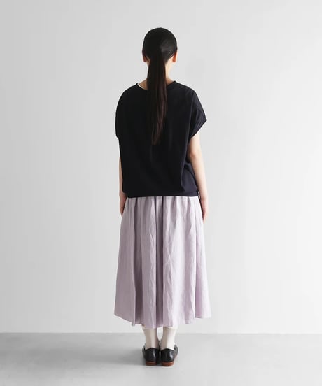 HUIS |［HUIS in house］SUVIN COTTONフレンチスリーブコクーンカットソー（ダークネイビー）【レディス】CS108