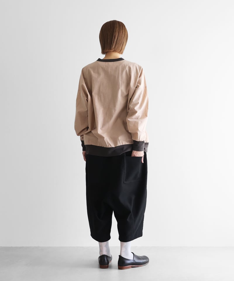 HUIS | モールスキンサルエルバルーンパンツ（ブラック）【ユニ