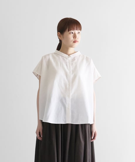 HUIS |ボタニカルコードレーンフレンチスリーブワイドブラウス（キンモクセイ）【レディス】U103