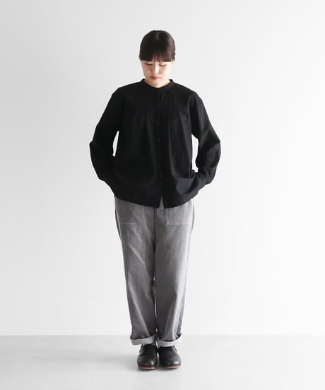 HUIS | 綿麻コーデュロイイージーワークパンツ（細畝・ライトグレー）【ユニセックス】507