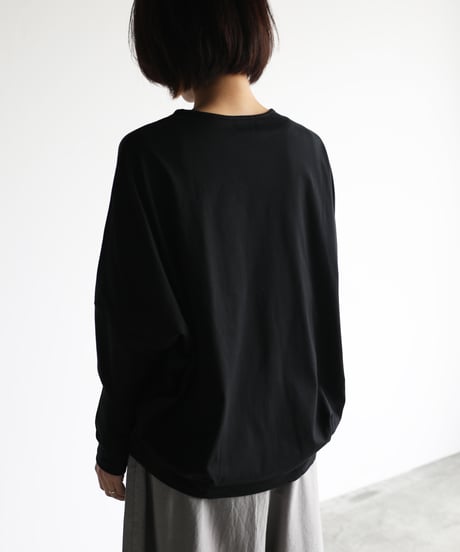 HUIS |［HUIS in house］SUVIN COTTON長袖コクーンカットソー（ブラック）【レディス】CS202