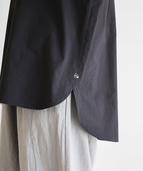 HUIS |【遠州織物×久留女木の棚田プロジェクト】棚田コットンビッグシャツ（ブラック）【ユニセックス】011