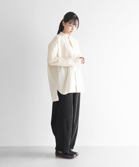 HUIS | 綿麻コーデュロイバルーンパンツロング（太畝・ダークグレー）【ユニセックス】506L