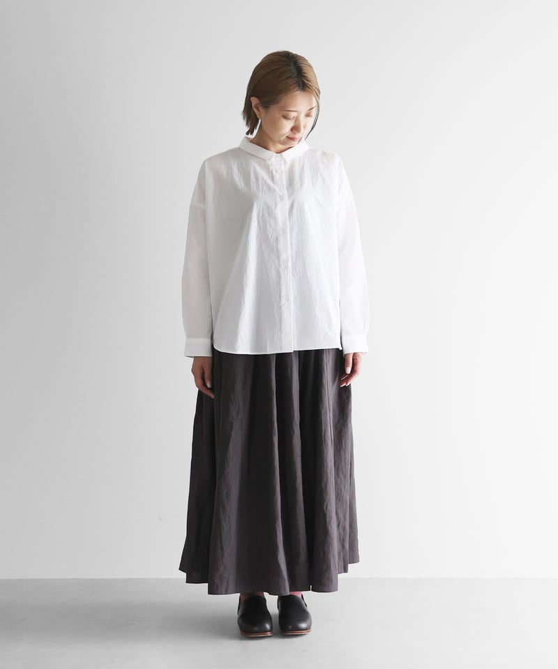 HUIS |コードレーンワイドブラウスL（白）【レディス】U102L | 絲佳