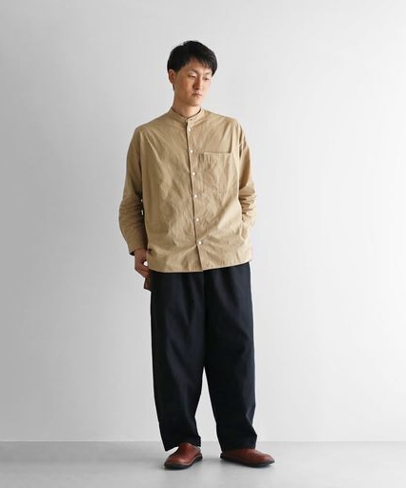 HUIS |やわらかシーチングコットンバルーンパンツロング（ブラック