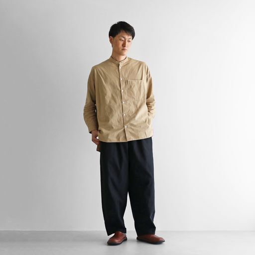 HUIS |やわらかシーチングコットンバルーンパンツロング（ブラック  