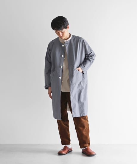 HUIS |ダウンプルーフコットンふかふかオーバーコート（スチールグレー）【ユニセックス】305
