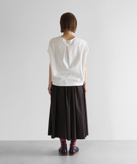 HUIS |［HUIS in house］SUVIN COTTONフレンチスリーブコクーンカットソー（グレージュ）【レディス】CS108