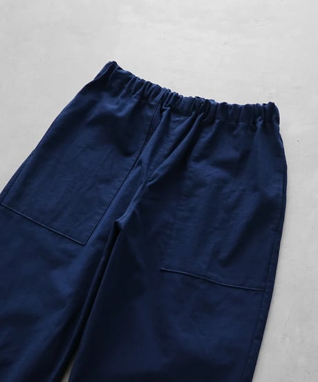 HUIS |やわらかシーチングコットンイージーワークパンツ（ダークネイビー）【ユニセックス】507