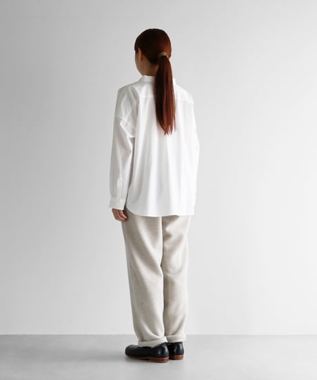 “HUIS×尾州”縮絨ウールフランネルイージーワークパンツ（グレージュ）【ユニセックス】507
