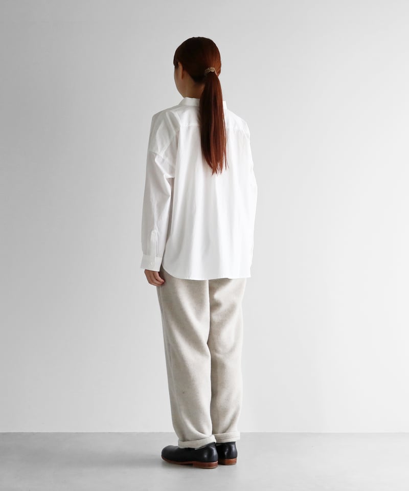 ようこ様用　新品　tumugu グレー ワークパンツ Fサイズ HUIS×尾州”縮絨ウールフランネルイージーワークパンツ
