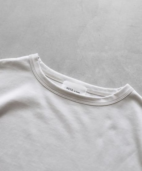 HUIS in house | SUVIN COTTON5分袖カットソー（アイスグレー）【ユニセックス】CS101