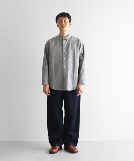 HUIS | “HUIS×三備”綿麻シャトルデニムワイドストレートワークパンツ(インディゴ)【ユニセックス】515