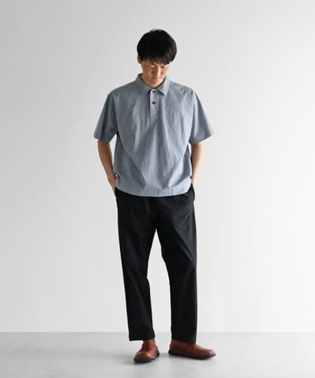 HUIS | オーガニックコットン半袖ポロシャツ（ブルーグレー）【ユニセックス】616