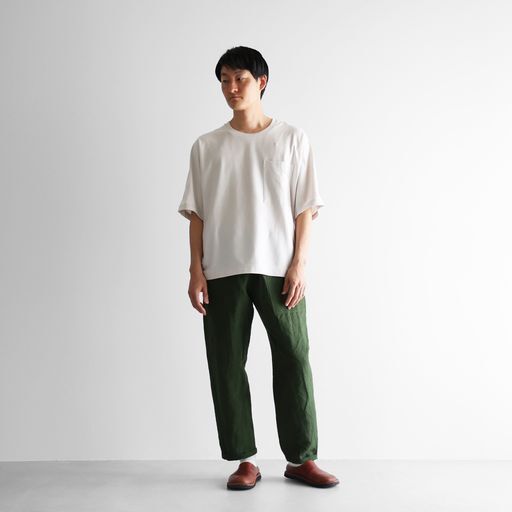 HUIS | バンブーリネンイージーワークパンツ（エバーグリーン）【ユニ