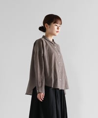 HUIS 起毛ビエラ前開きロングワンピース（オレガノ）U217 遠州織物 HUIS | 起毛ビエラ前開きロングワンピース（オレガノ）【レディス