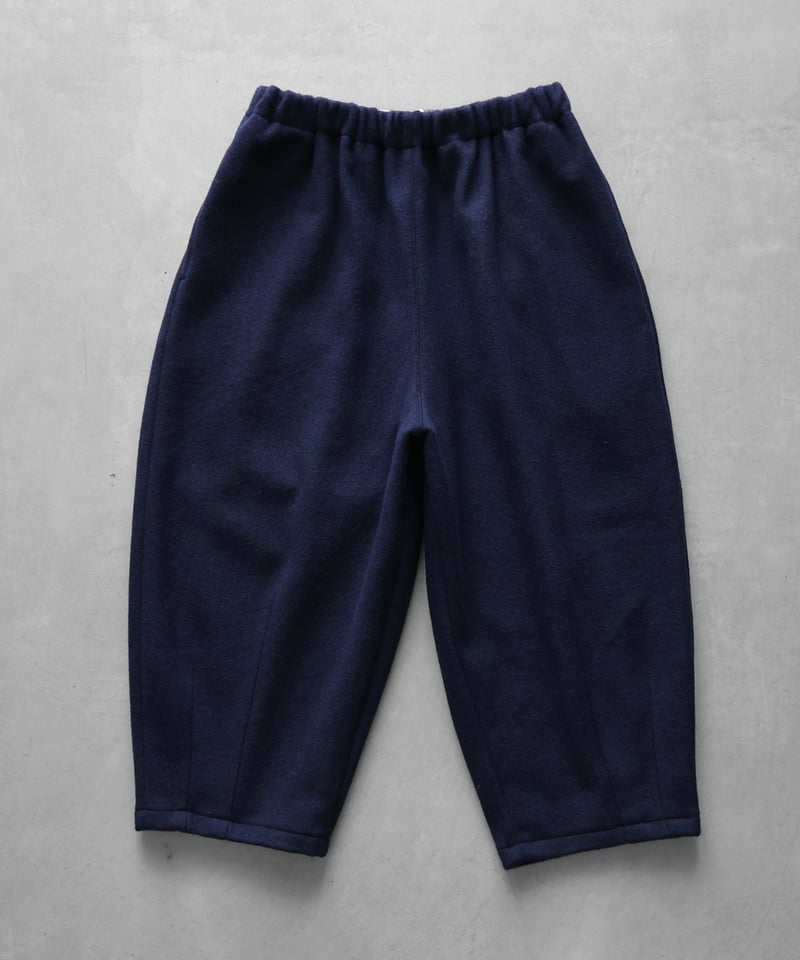 HUIS×尾州”縮絨ウールフランネルバルーンパンツ(ダークネイビー HUIS×尾州”縮絨ウールフランネルバルーンパンツ(ダークネイビー