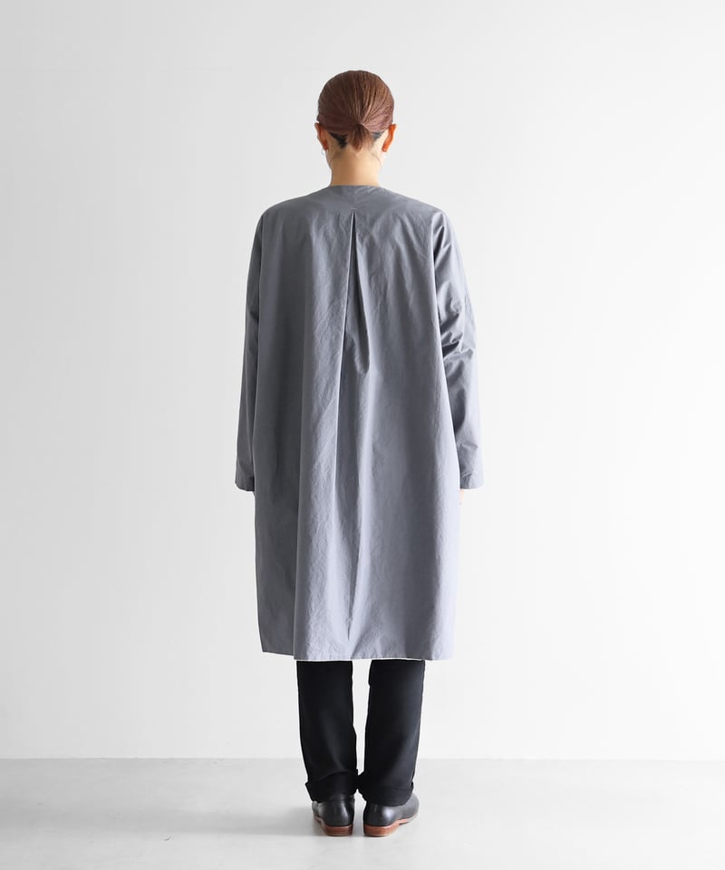 HUIS |ダウンプルーフコットンふかふかオーバーコート（スチールグレー