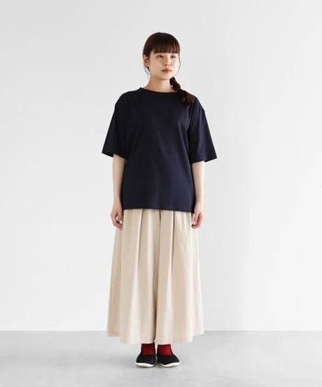 HUIS in house | SUVIN COTTON5分袖カットソー（ダークネイビー）【ユニセックス】CS101