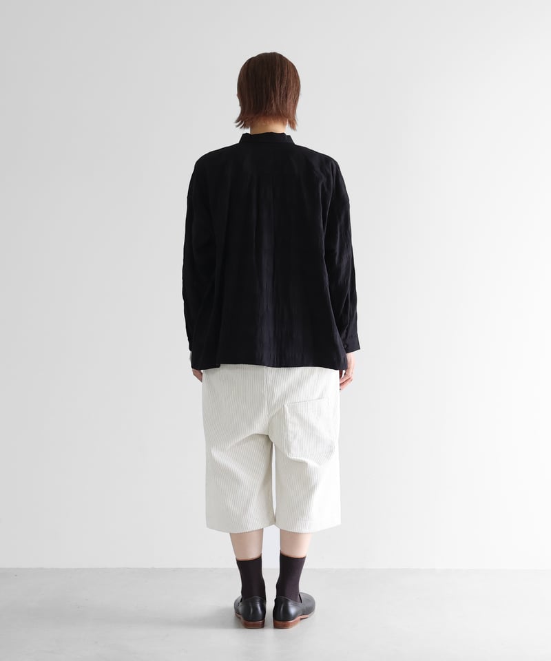 HUIS | シャトルコーデュロイ8分丈パンツ（極太畝・オフホワイト