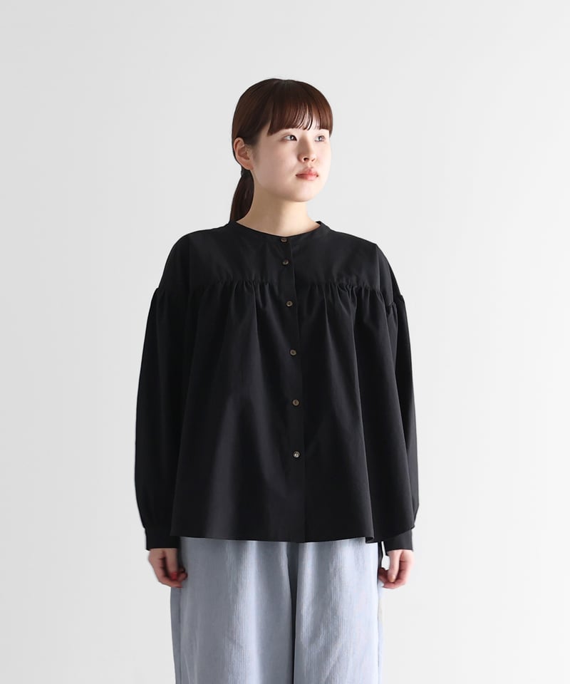 CACHEC コットンギャザーブラウス ピグメント染ギャザーブラウス – to blossom