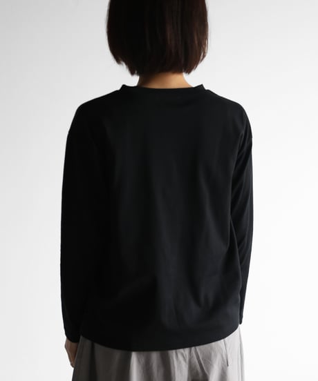 HUIS |［HUIS in house］SUVIN COTTON長袖カットソー（ブラック）【ユニセックス】CS201