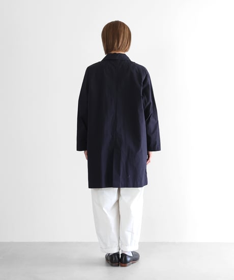 HUIS |【暮らしのおへそ一田さん×HUISコラボ】おへそステンカラーコート （ダークネイビー）【ユニセックス】316
