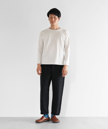 HUIS |［HUIS in house］SUVIN COTTON長袖カットソー（グレージュ）【ユニセックス】CS201