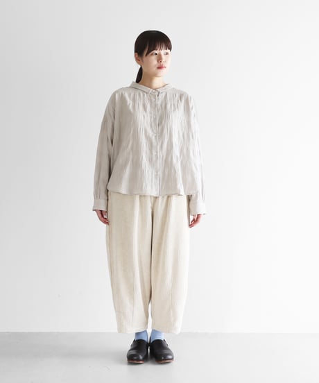 HUIS | 綿麻コーデュロイバルーンパンツ（太畝・きなり）【ユニセックス】 506