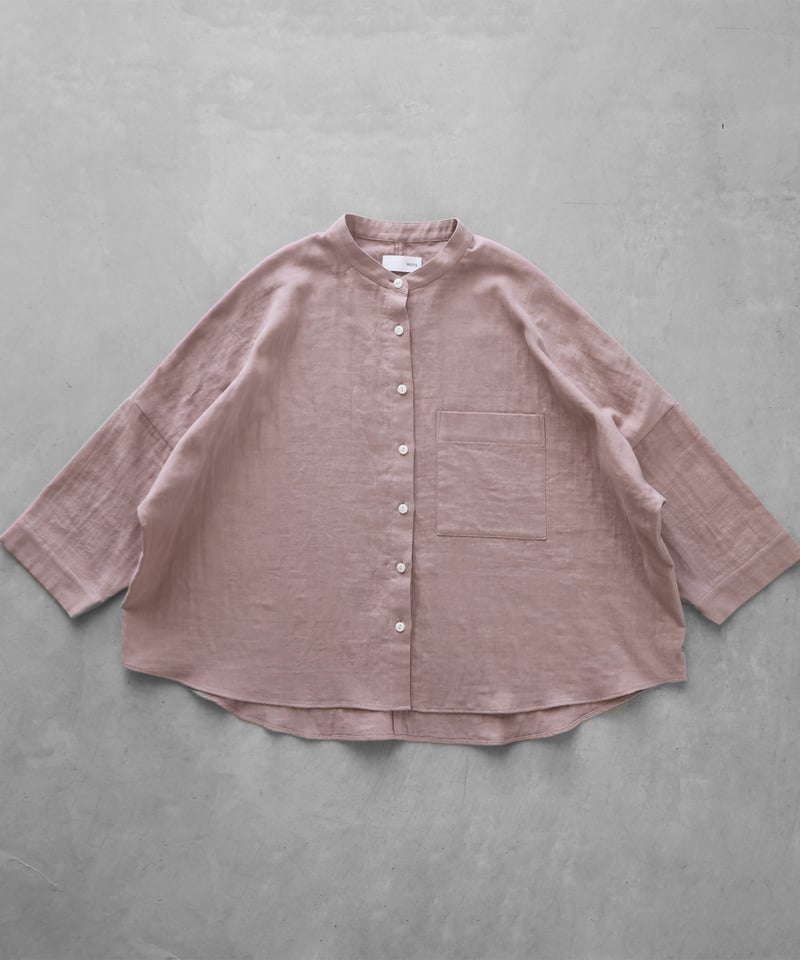 HUIS |シャトルダブルガーゼバンドカラーブラウス（サクラ）【レディス