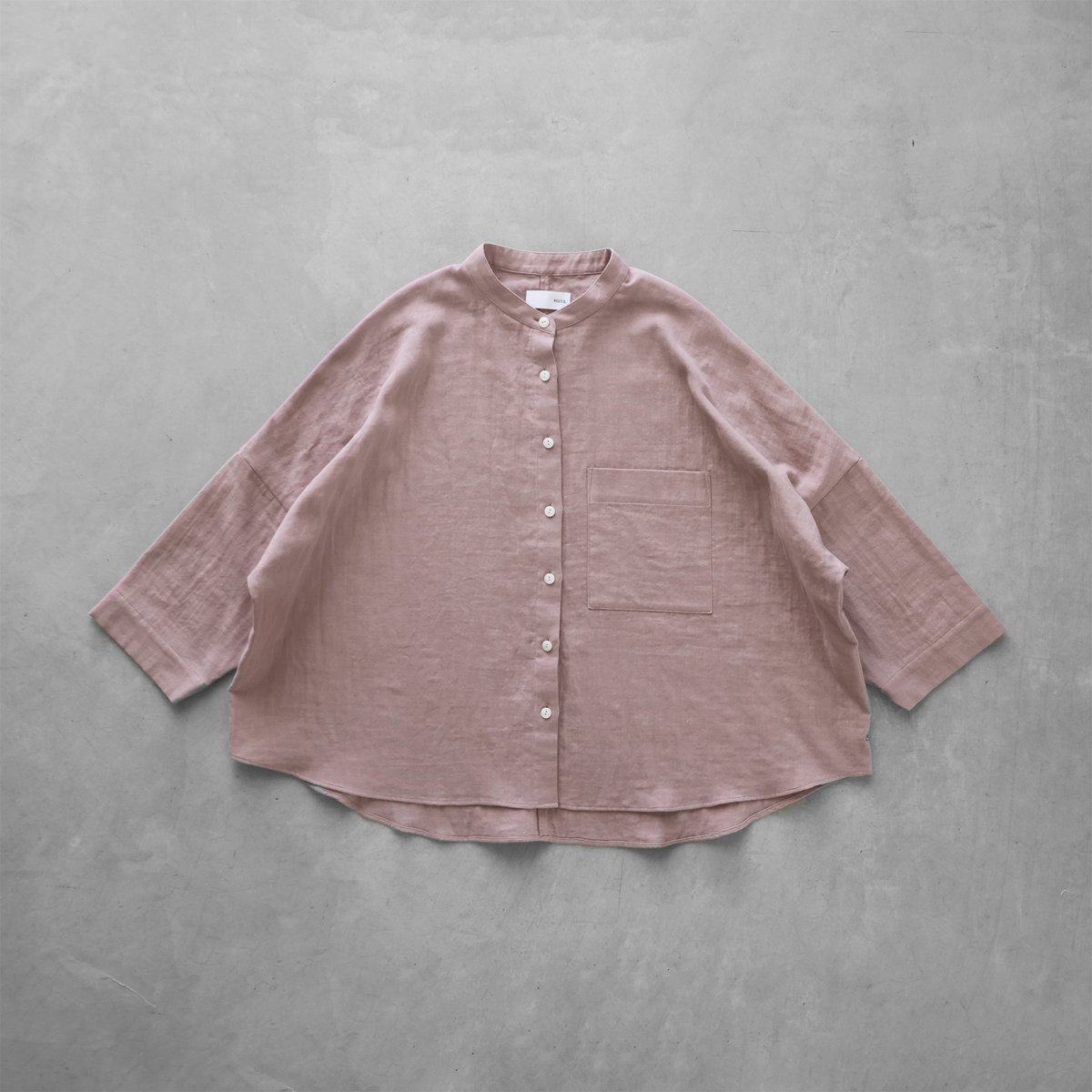 HUIS |シャトルダブルガーゼバンドカラーブラウス（サクラ）【レディス