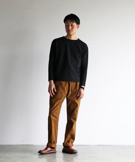 HUIS |［HUIS in house］SUVIN COTTON長袖カットソー（ブラック）【ユニセックス】CS201