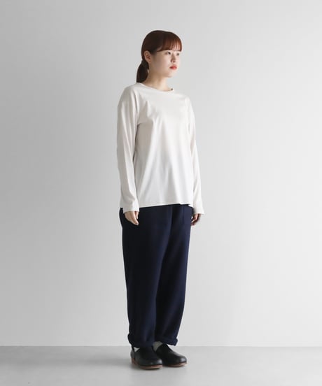 “HUIS×尾州”縮絨ウールフランネルイージーワークパンツ（ダークネイビー）【ユニセックス】507