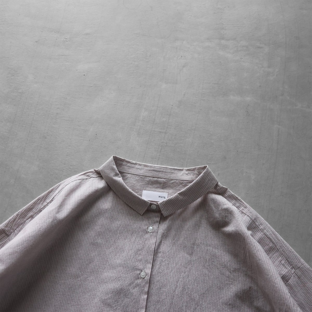 HUIS |【限定】なめらかコットンワイドブラウス（ワインレッド