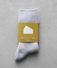 HUIS |［HUISのくつした］JACQUARD ishikoro（ピーチグレー）【ユニセックス22cm-27cm】