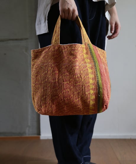 miiThaaii | インド刺し子刺繍“カンタ” トート D