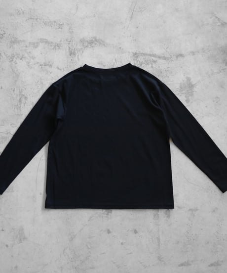 HUIS |［HUIS in house］SUVIN COTTON長袖カットソー（ブラック）【ユニセックス】CS201