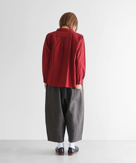 HUIS |オールドレピア天日干しラミーリネンバルーンパンツ（チャコールグレー）【ユニセックス】506